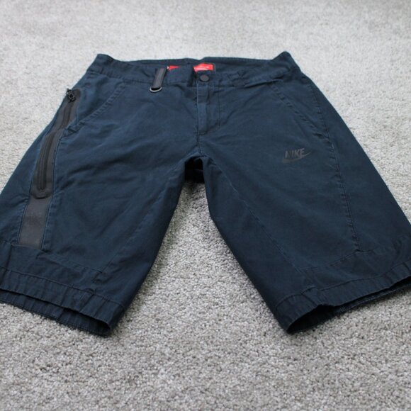Nike Tech Woven Bonded Shorts Mens 28 Blue Cargo Cotton Stretch w/ 11" inseam - Picture 2 of 12